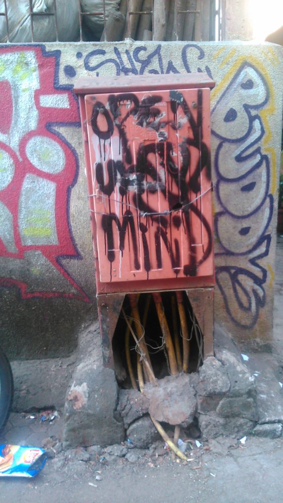 Power Box graffiti, Bandra